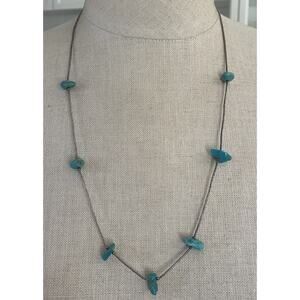 CAROLYN POLALCK STERLING SILVER AND TURQUOISE BEADS NECKLACE